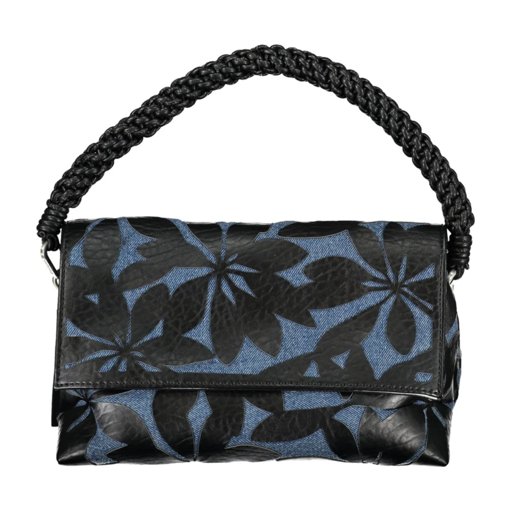 Desigual Donna Nero Borsa A Tracolla Nera Con Tracolla Rimovibile