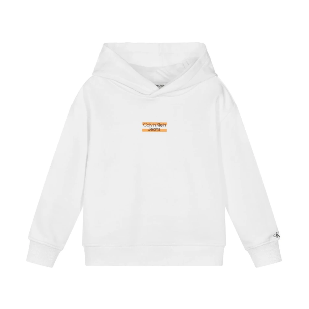 Calvin Klein Vit Mini Block Sweatshirt för Barn White, Pojke