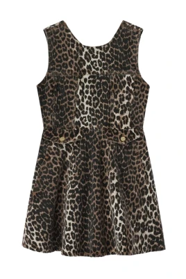 Leopard Denim Mini Dress