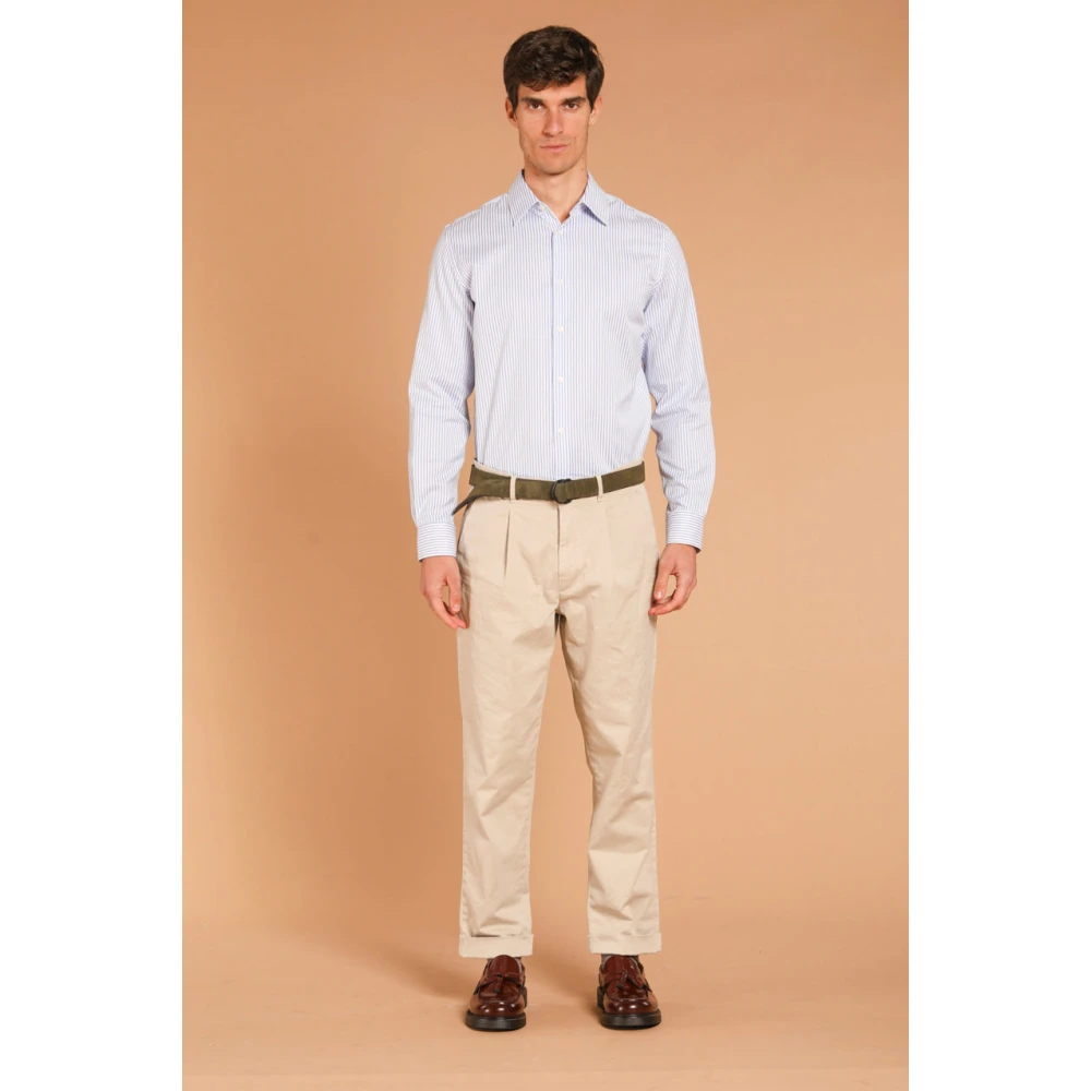 Mason's Chino broek met relaxte pasvorm IJskleur Beige Heren
