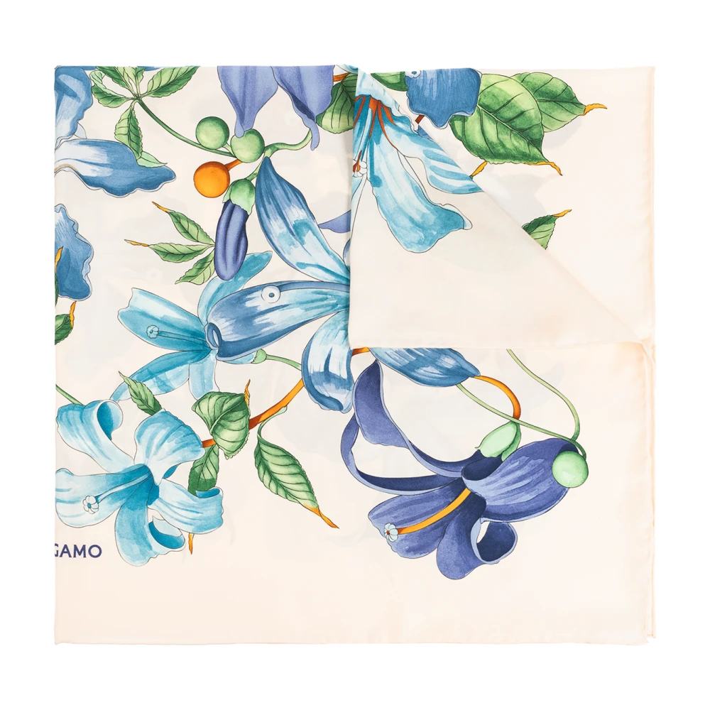 Salvatore Ferragamo Zijden sjaal met bloemenmotief Multicolor Dames