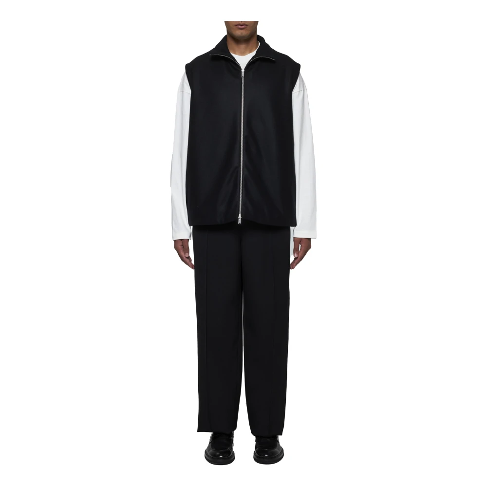 Jil Sander Zwarte Jassen voor Vrouwen Black Heren