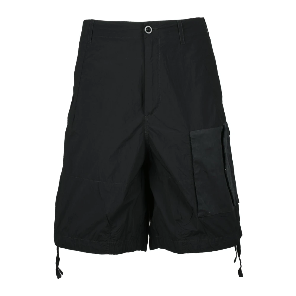 Ten C Zwarte cargoshorts met trekkoord Black Heren