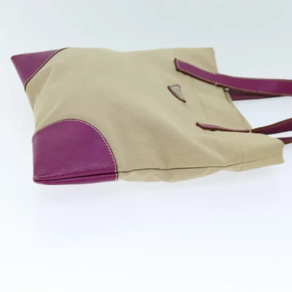 Prada Vintage Pre-owned Canvas totes Beige Dames