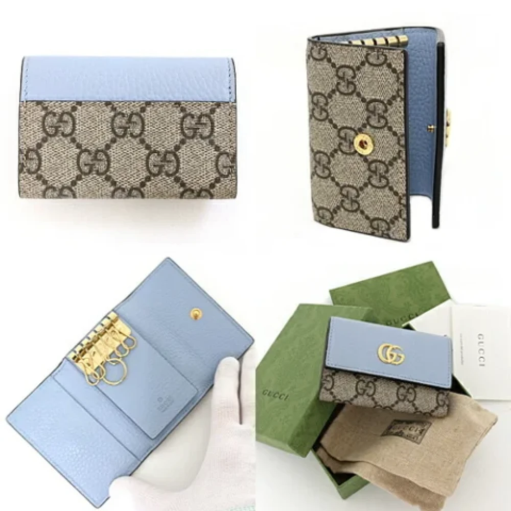 Gucci Vintage Pre-owned Canvas key-holders Blue Dames