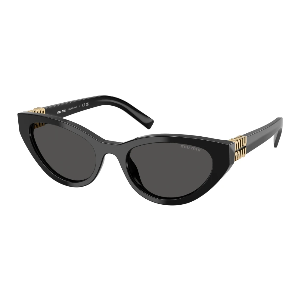 Miu Miu Women's Black Sunglasses,, Stylish Sunglasses In Gold Color Medium