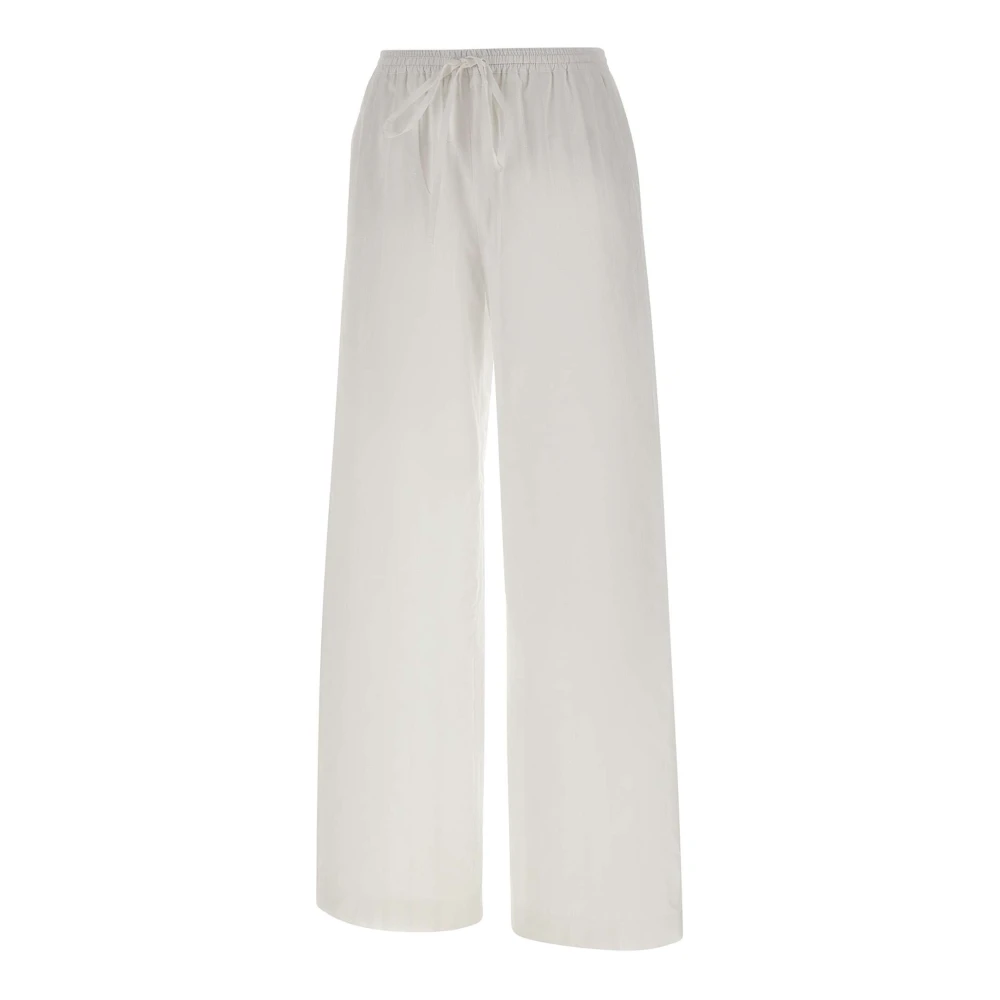 Loulou Studio Women's White Macao Trousers - Wide Trousers - L - Trousers
