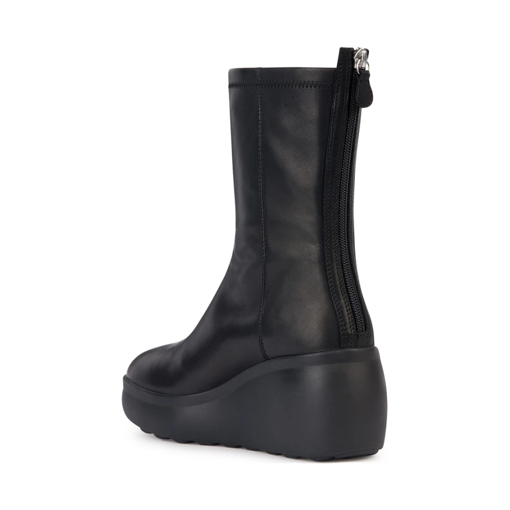 Geox Originele Dames Sleehak Enkellaars Black Dames