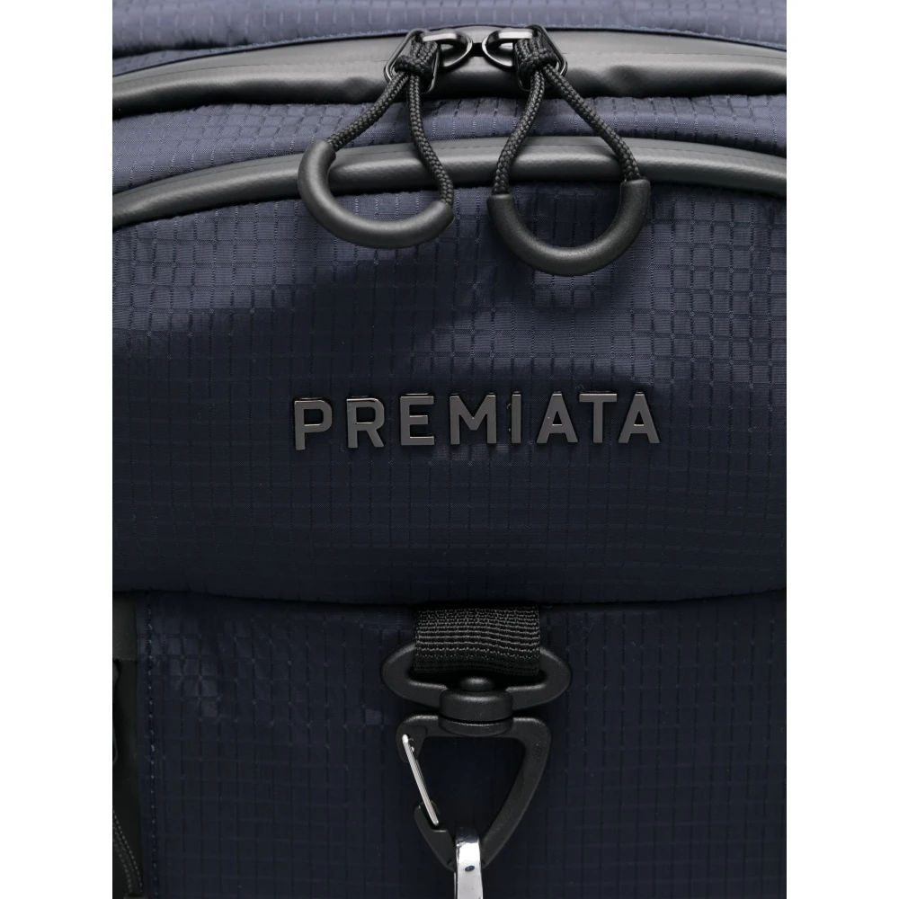 Premiata Stoffen rugzak met externe zakken Blue Heren