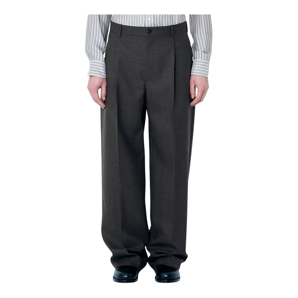 The Row Getailleerde wollen broek Brown Heren