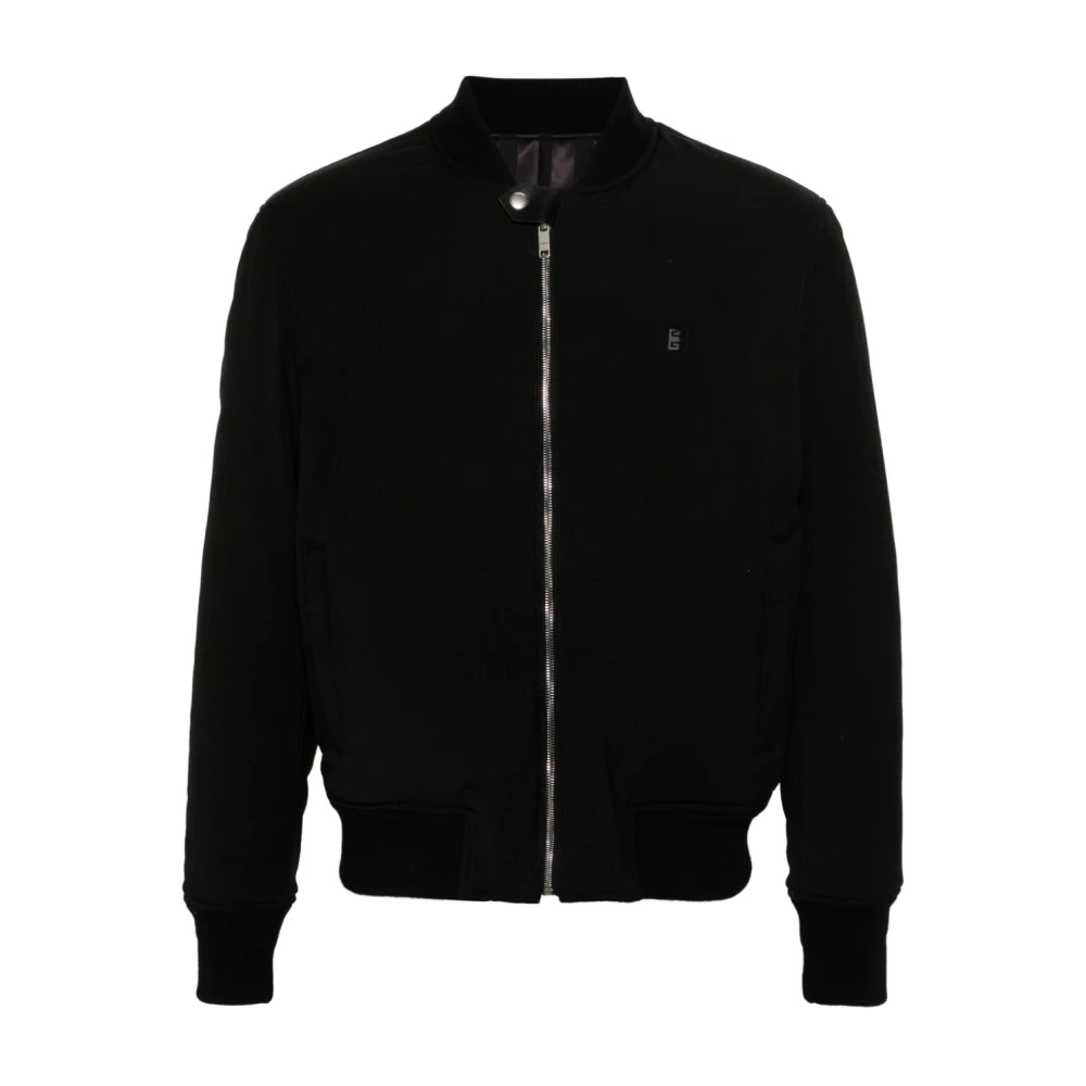Givenchy Zwart wollen jack met 4G-logoprint Black Heren