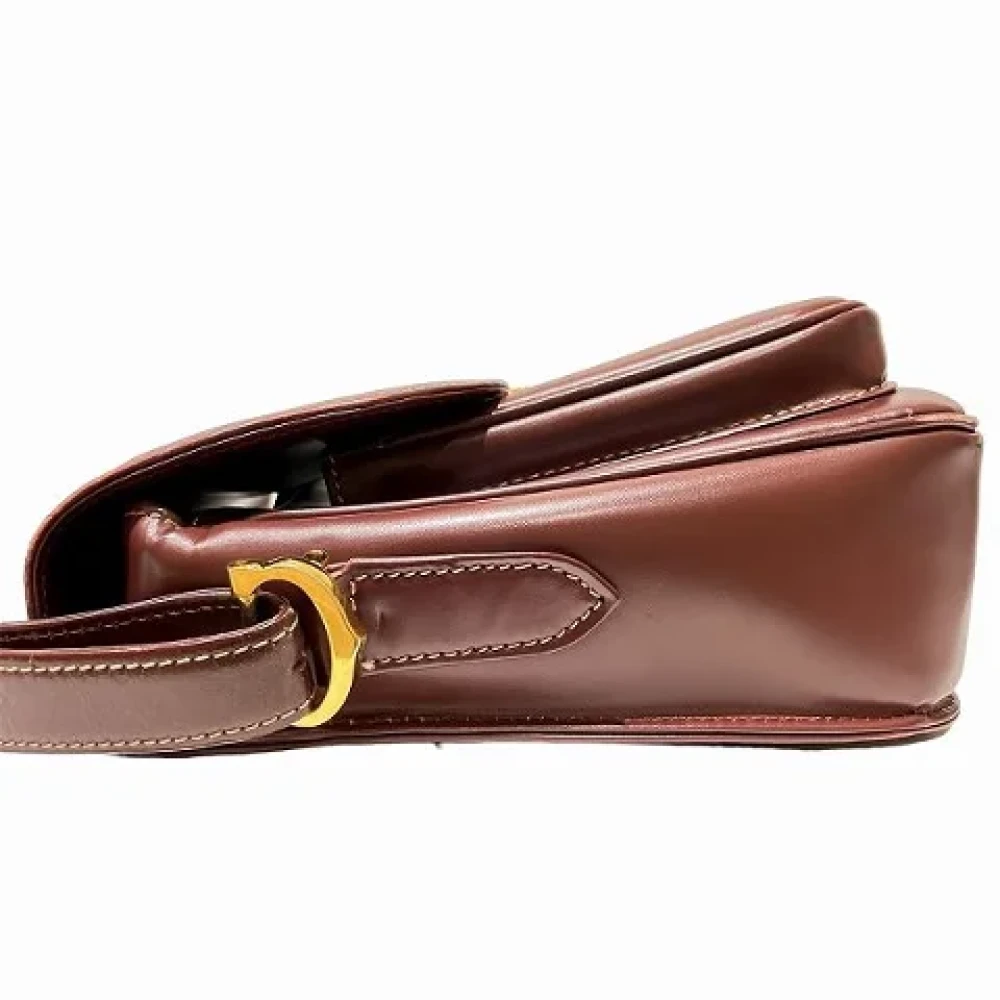 Cartier Vintage Pre-owned Leather shoulder-bags Brown Dames