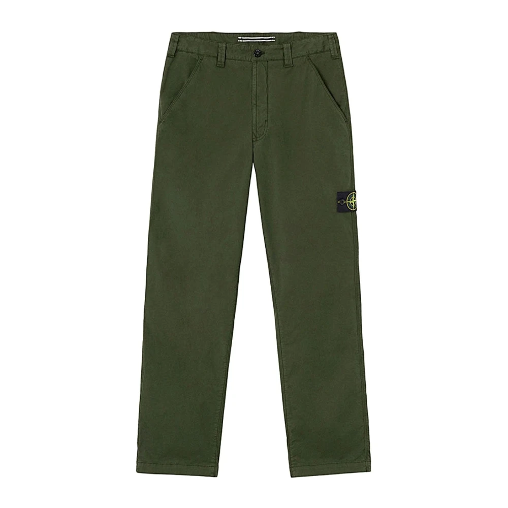 Stone Island Green Straight Fit Jeans, Male, W36, Pantalone