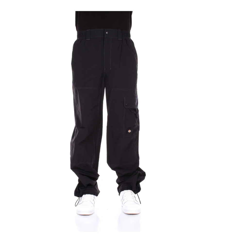 Dickies Zwarte broek met logo en meerdere zakken Black