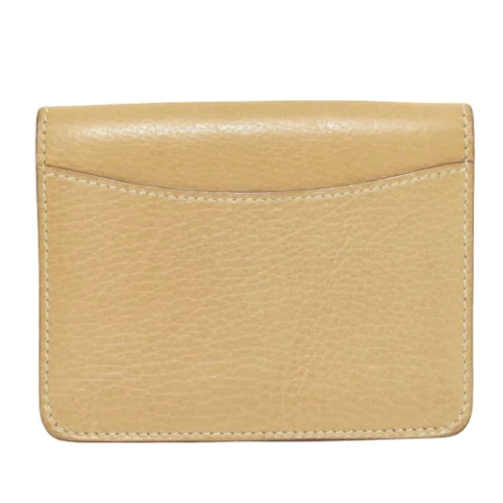 Hermès Vintage Pre-owned Leather wallets Beige Dames