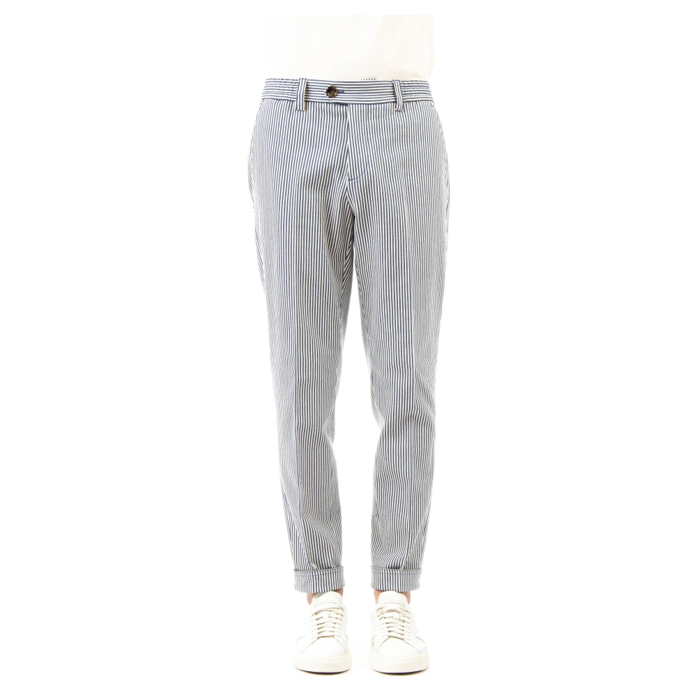 Pt Torino Men's Blue Slim-Fit Trousers, W31, Slim-Fit Trousers