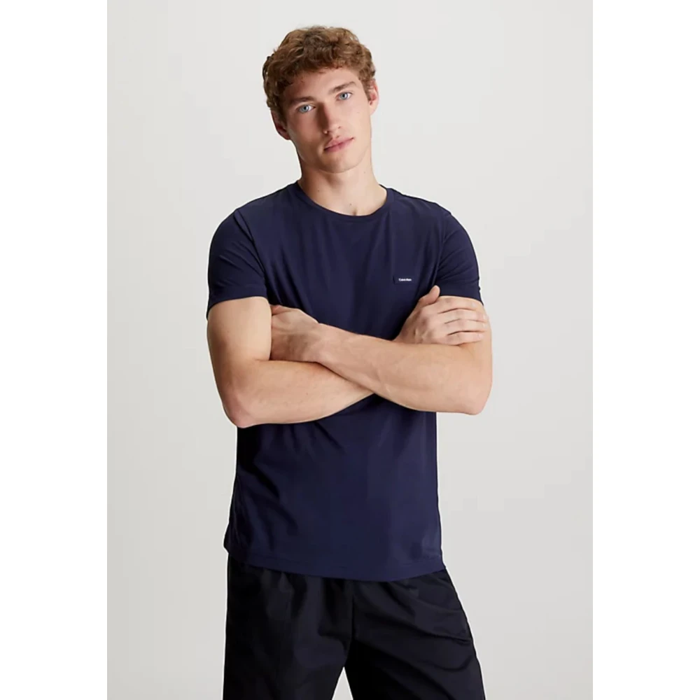 Calvin Klein Night Sky T-shirt Slim Fit Korte Mouw Blue Heren