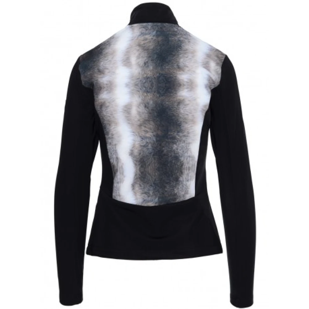 Emporio Armani EA7 Powerstretch Sweatshirt met Aantrekkelijke Print Black Dames
