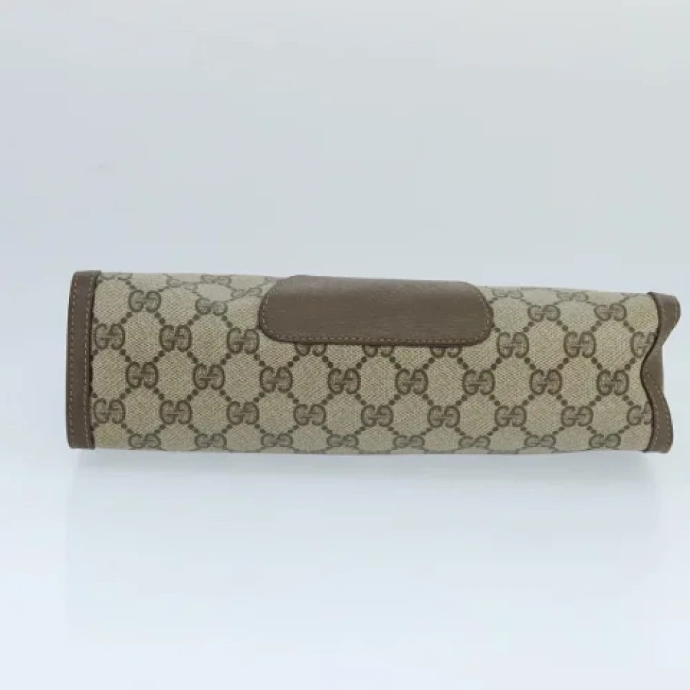 Gucci Vintage Pre-owned Canvas clutches Beige Dames