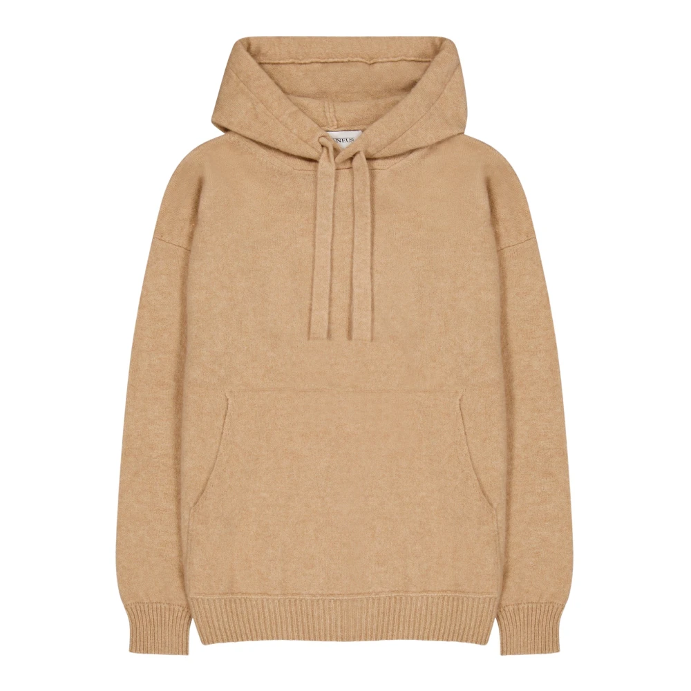 Laneus Comfortabele Hoodie in Kasjmier Zijde Brown Heren