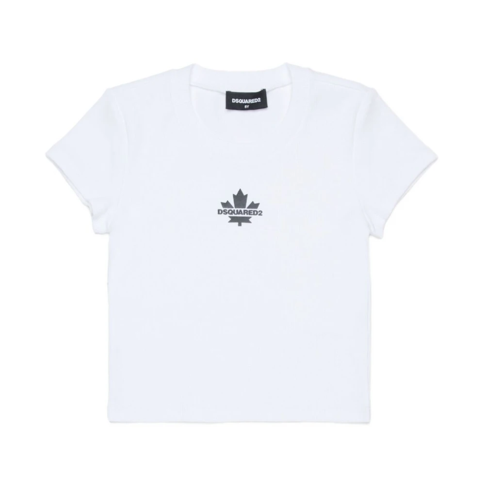 Dsquared2 Girls White Kids Short Sleeve T-Shirts, 14 Y, T-Shirts