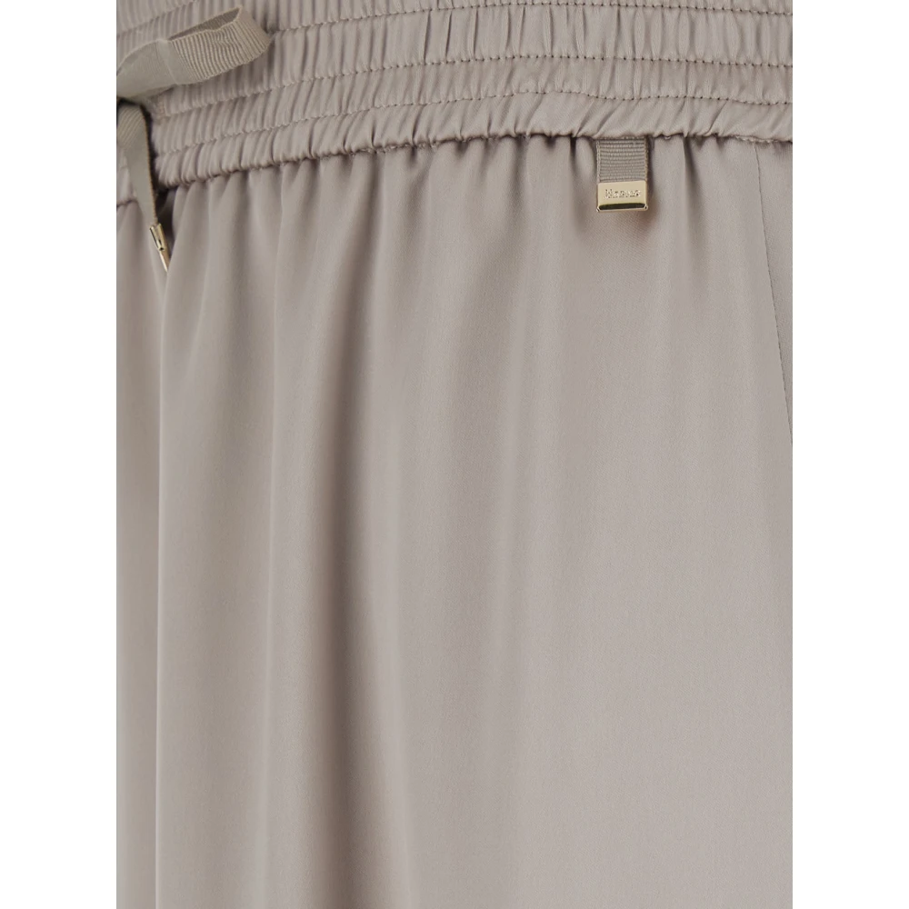 Herno Beige Lange Rok Elastische Taille Stretch Beige Dames