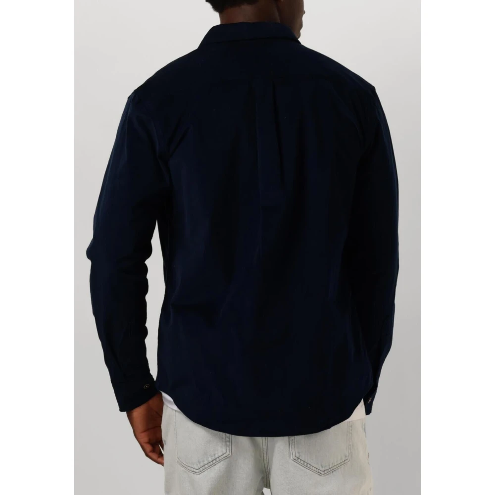 Anerkjendt Blauw Corduroy Casual Overhemd Blue Heren