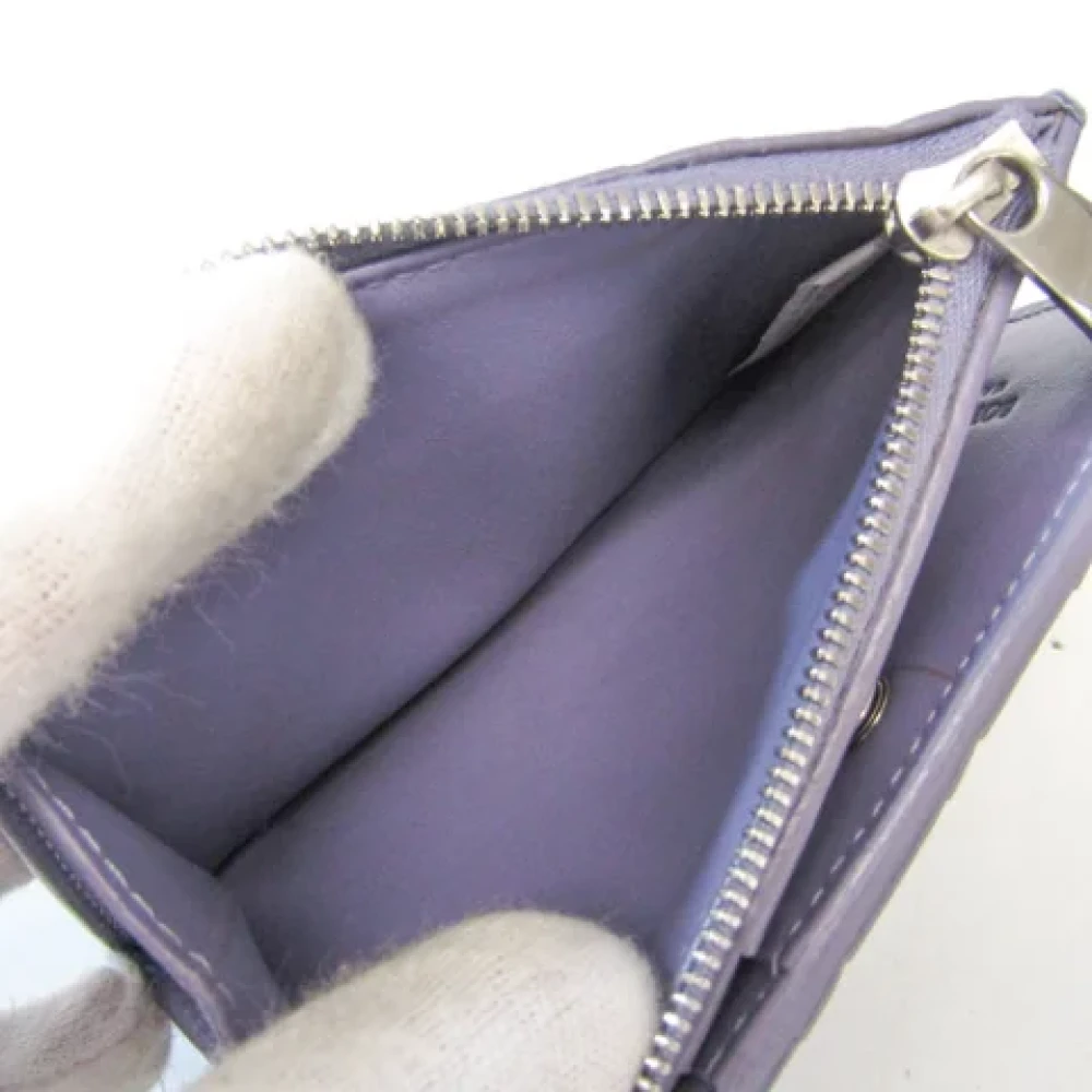 Bottega Veneta Vintage Pre-owned Leather wallets Purple Dames