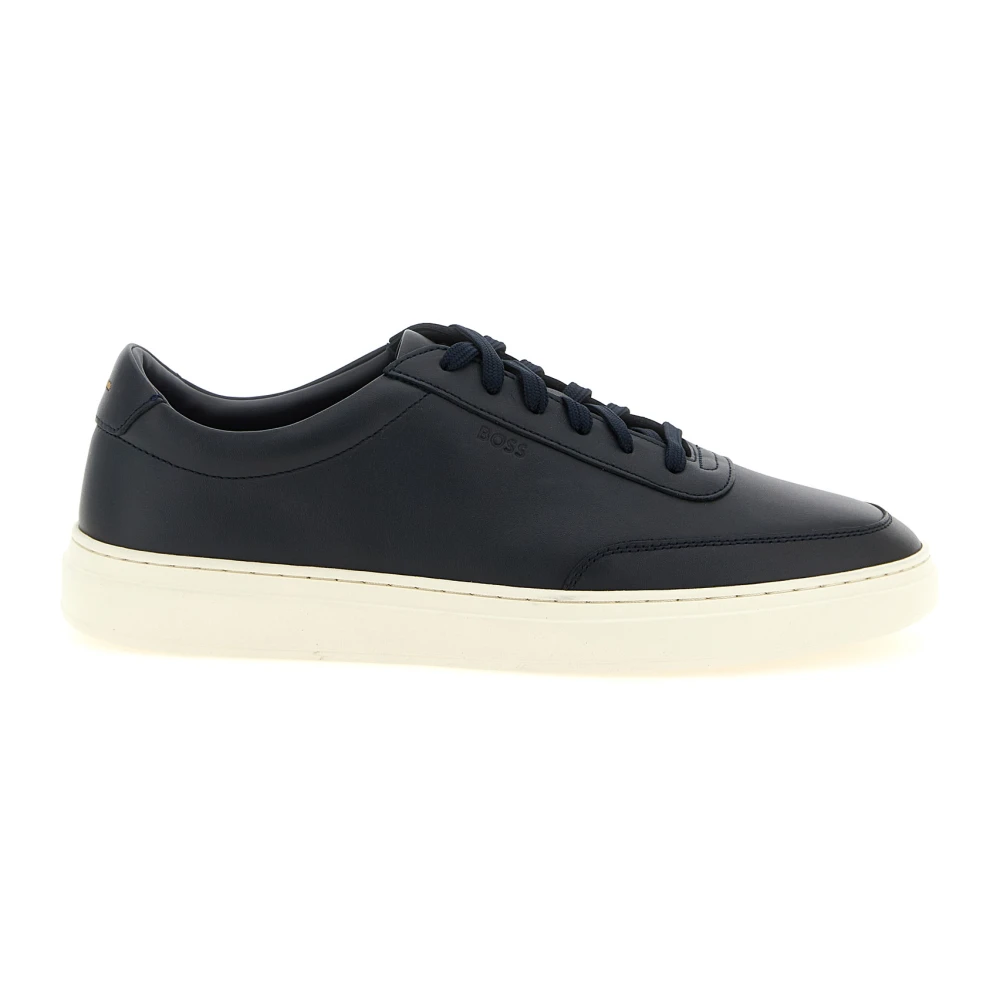 Hugo Kieran leren sneakers Heren Schoenen Blauw