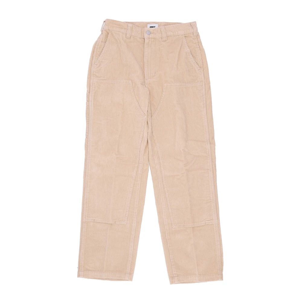 Obey Corduroy Herenbroek Irish Cream Beige Heren