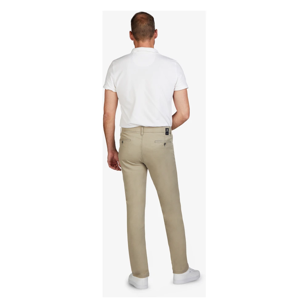 club of comfort Comfortabele Swing-Pocket Broek met Elastische Tailleband Beige Heren