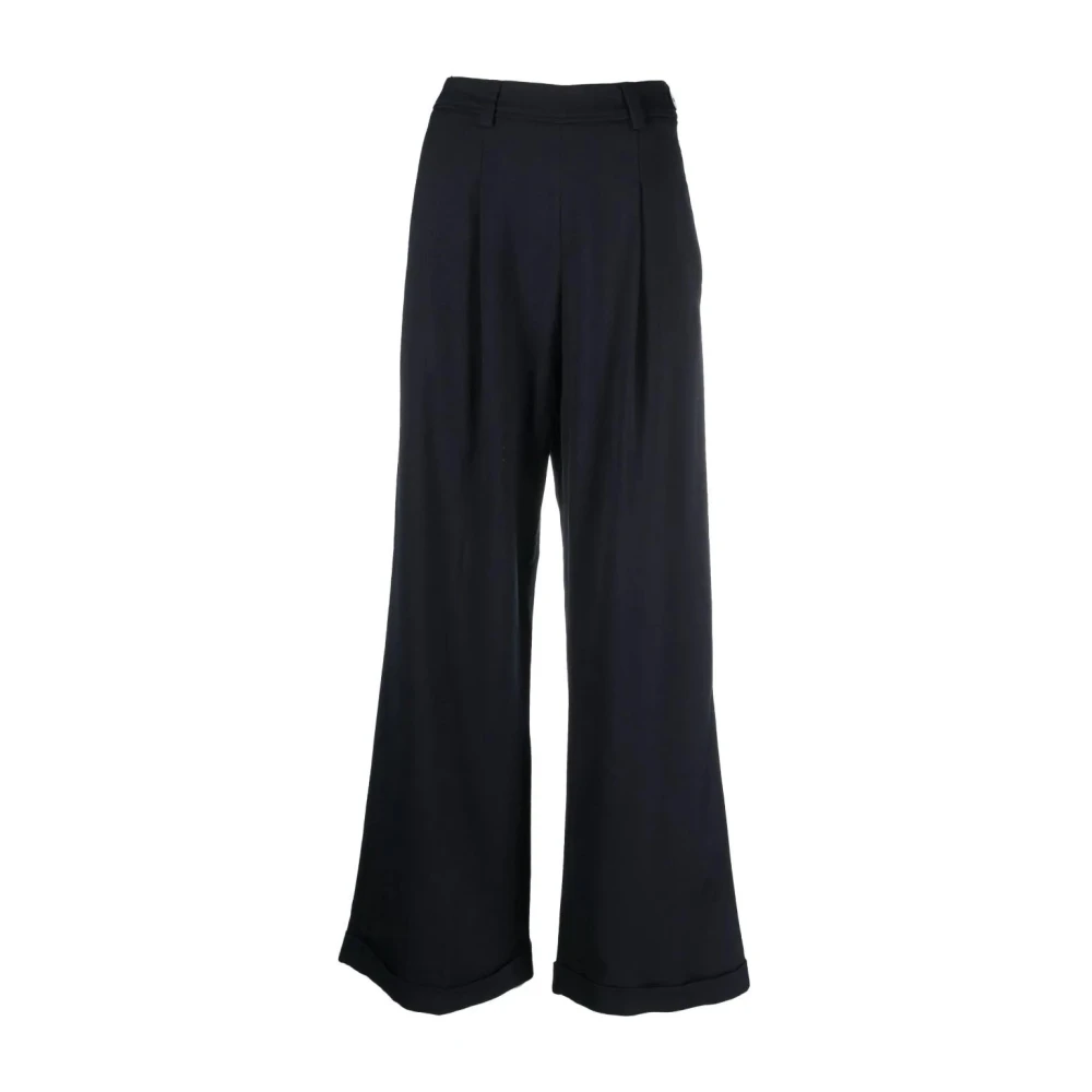 Forte Forte Women's Blue Wide Trousers, S, Elegant Trousers