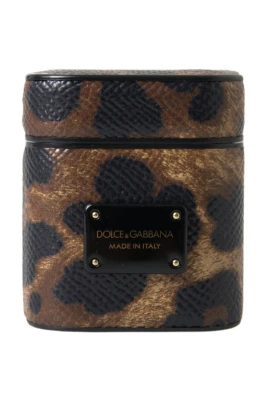 Leopard Print Leather Earpods Case