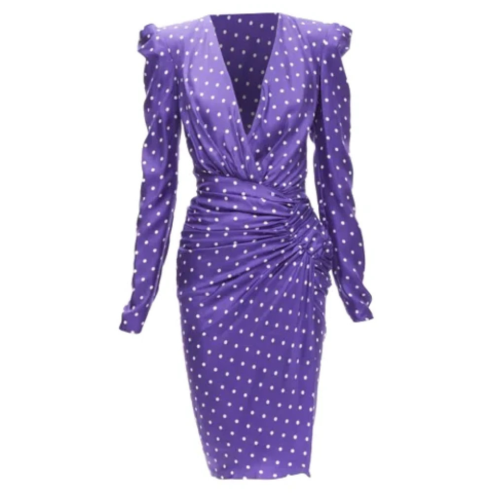 Alexandre Vauthier Pre-owned Silk dresses Purple Dames