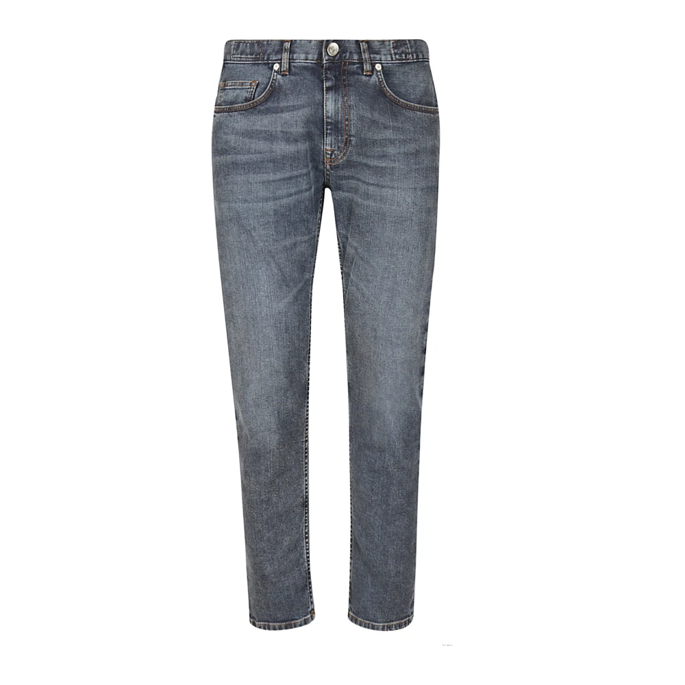 Eleventy Stretch Denim 5-Pocket Broek Blue Heren