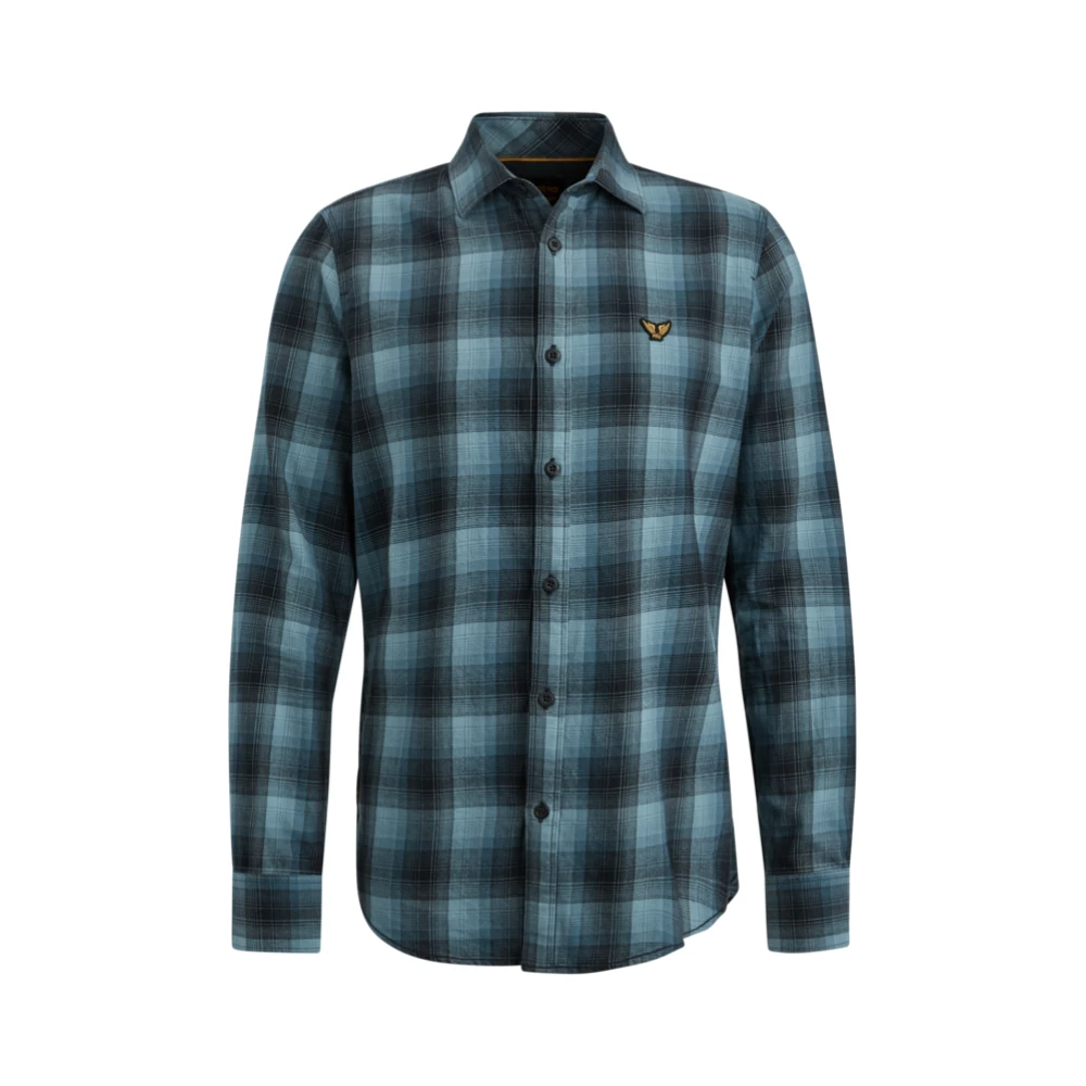 PME Legend Overhemd- PME L S Shirt CTN Twill Check Blue Heren