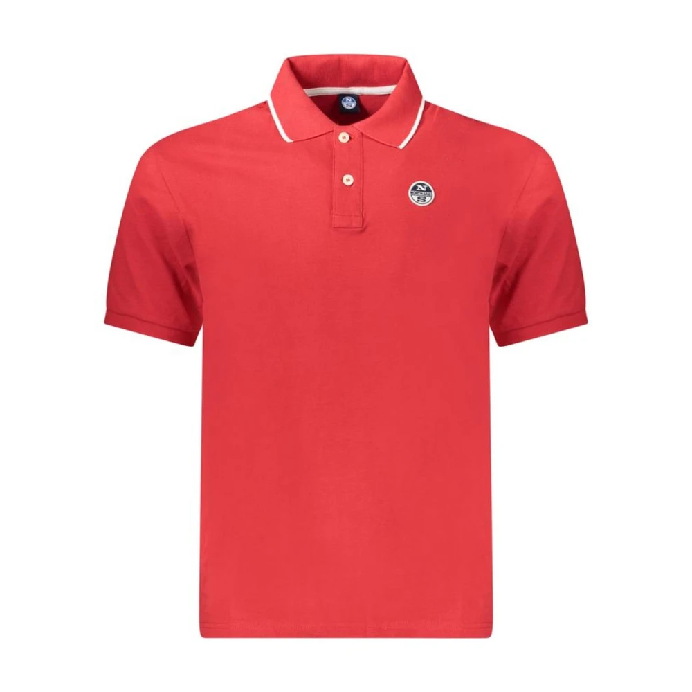 North Sails Men's Red Classic Cotton Polo Shirt In