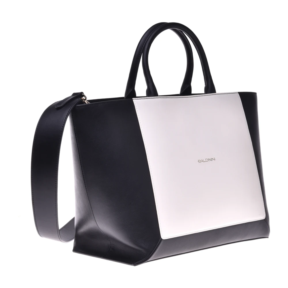 Baldinini Leather handbag in black and white Dames