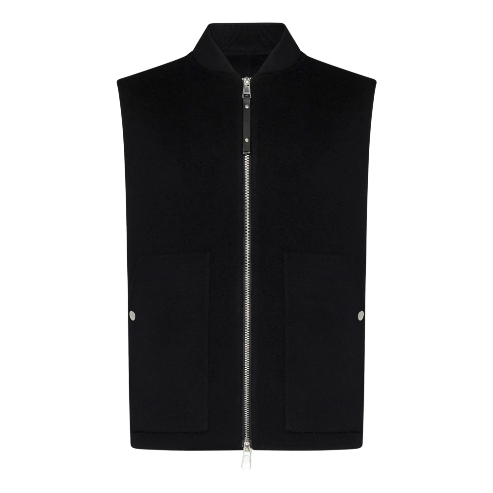 Low Brand Zwart Gebreid Vest Aw24 Black Heren