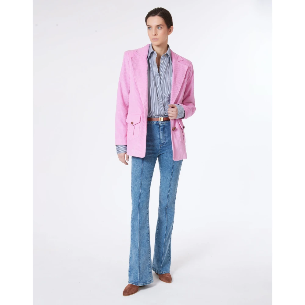 MVP wardrobe Vintage Bonnet Denim Broek Blue Dames