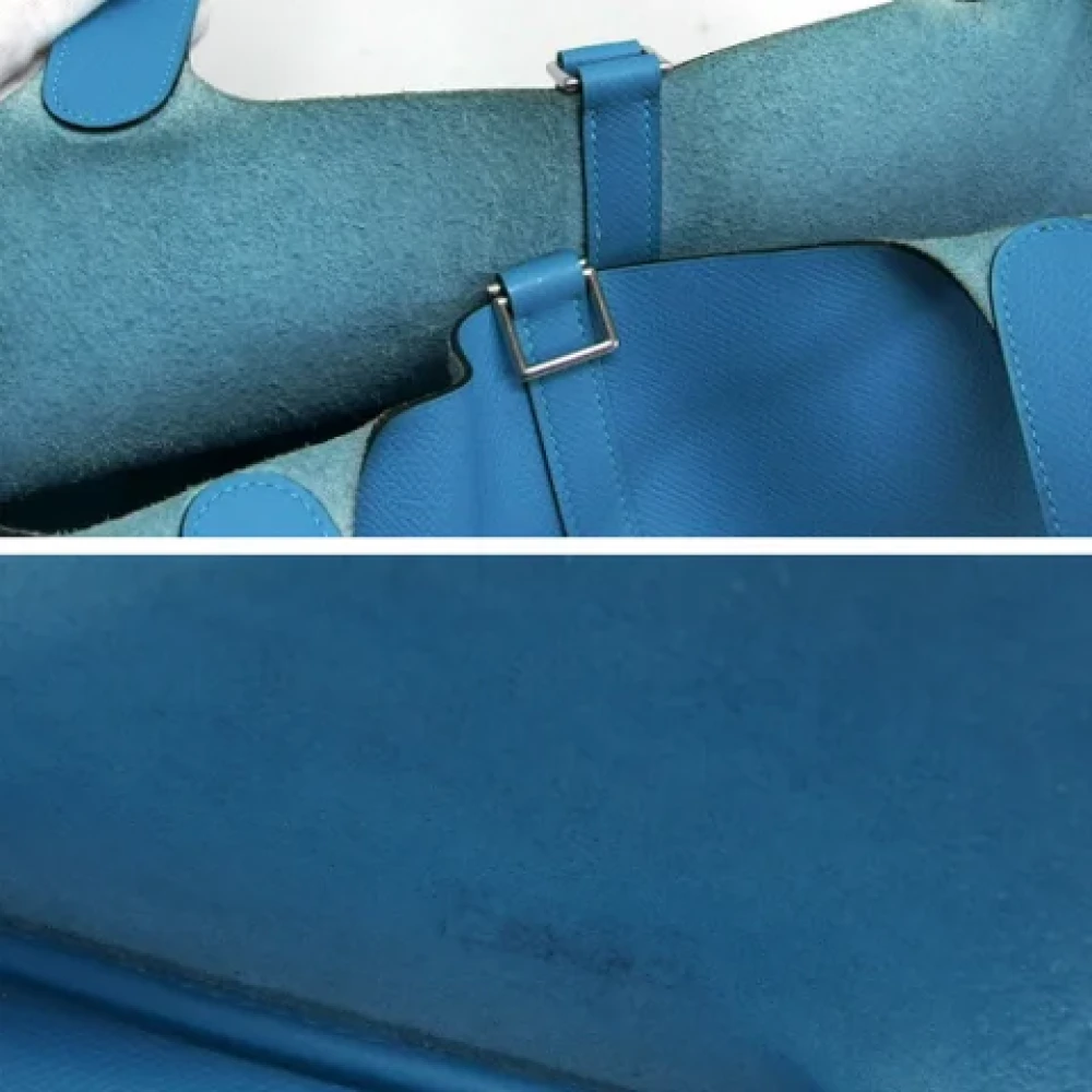 Hermès Vintage Pre-owned Fabric handbags Blue Dames
