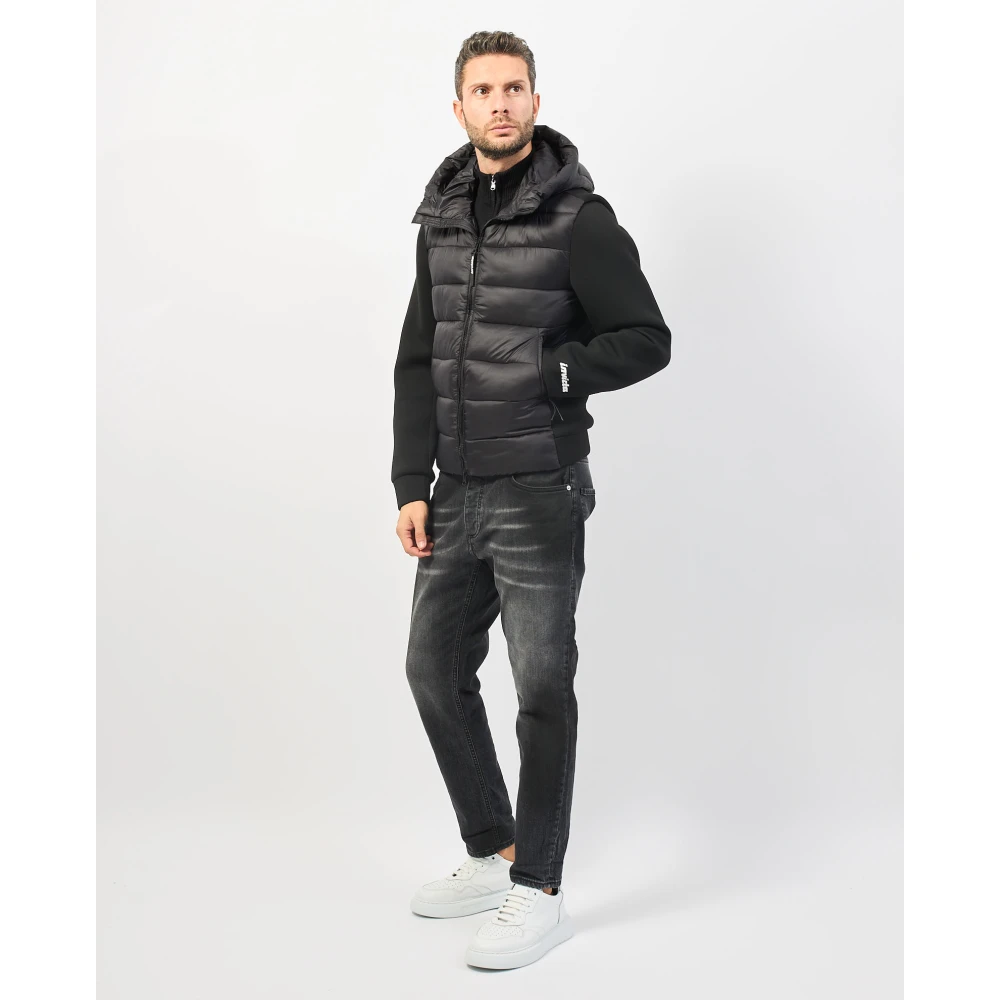 Invicta Zwarte gewatteerde jas met softshell Black Heren