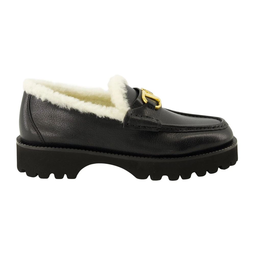 Valentino Garavani Women's Black Vlogo Loafers