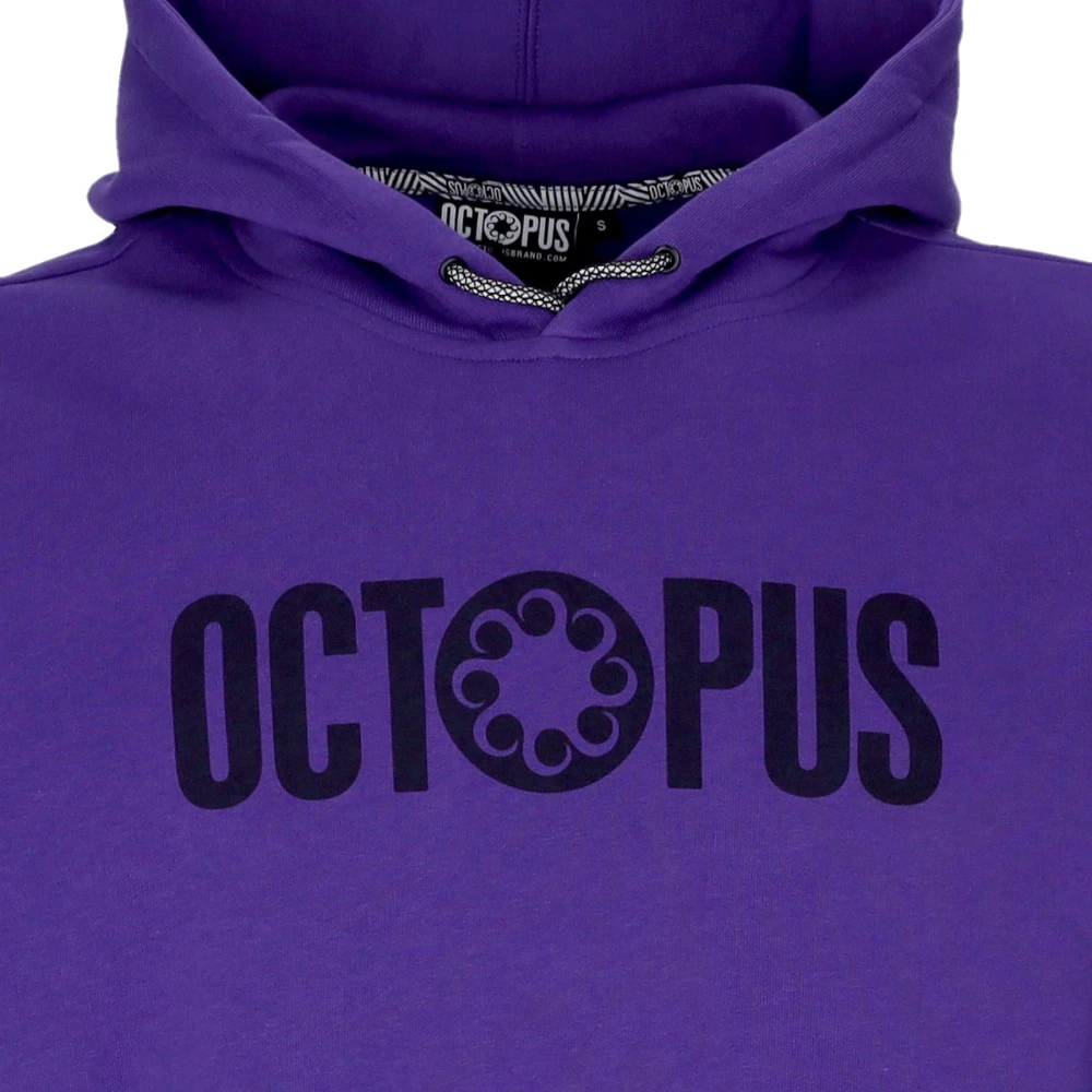 Octopus Paarse Logo Hoodie Lange Mouw Purple Heren