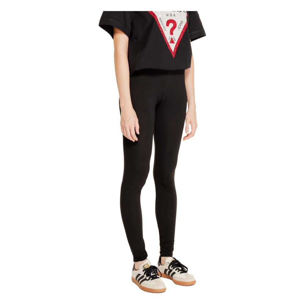 Jacqueline de Yong Katoenen Leggings Herfst Winter Collectie Black Dames