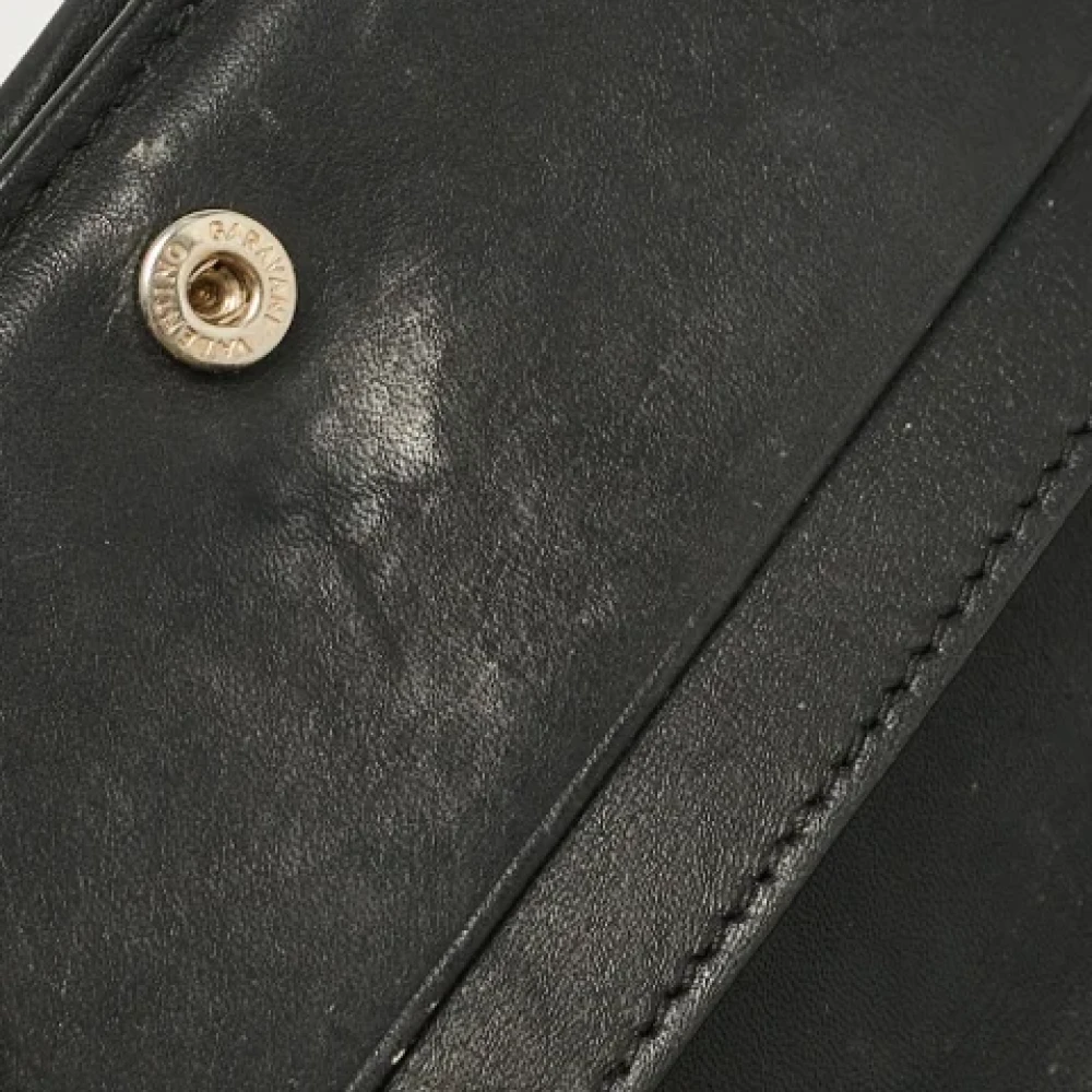 Valentino Vintage Pre-owned Leather wallets Black Dames