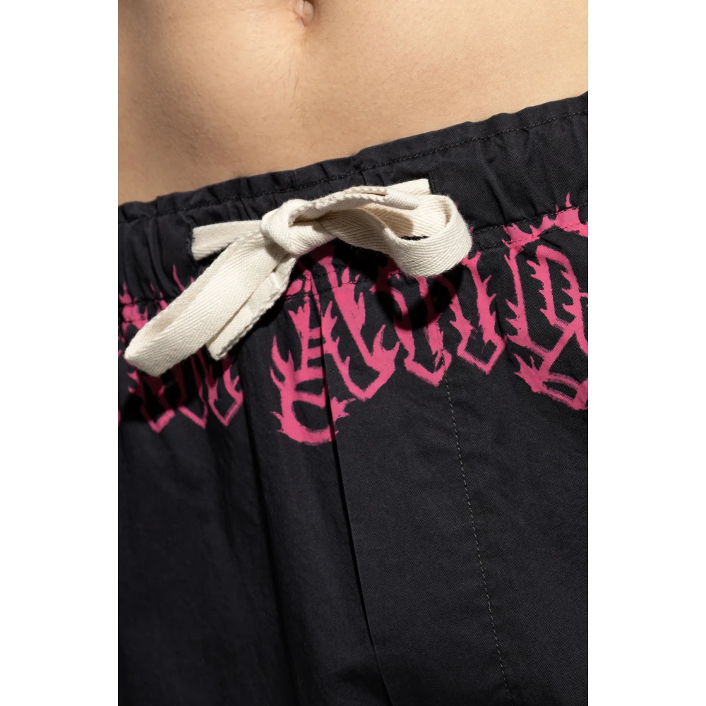 Palm Angels Logo shorts Black Heren