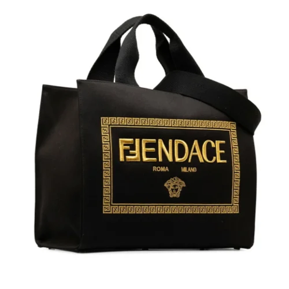 Fendi Vintage Pre-owned Canvas totes Black Dames