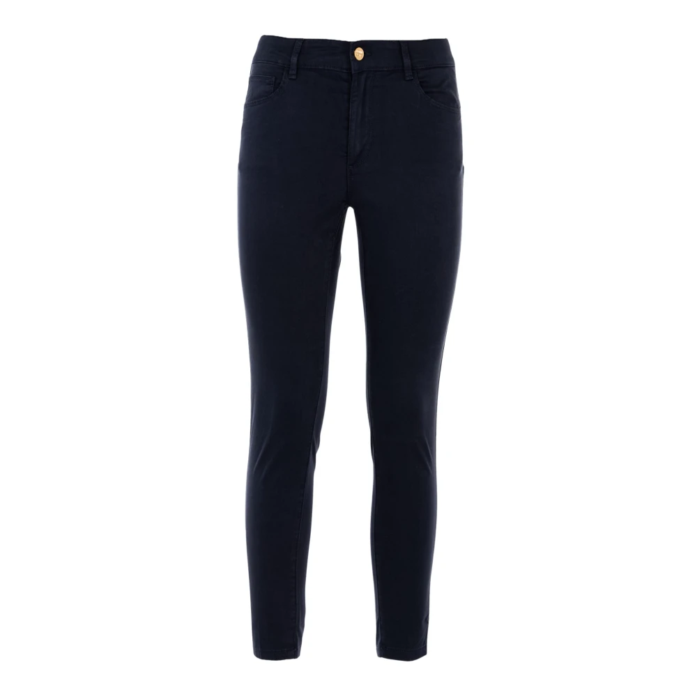 Fracomina Dames Skinny Broek Effen Kleur Blue Dames