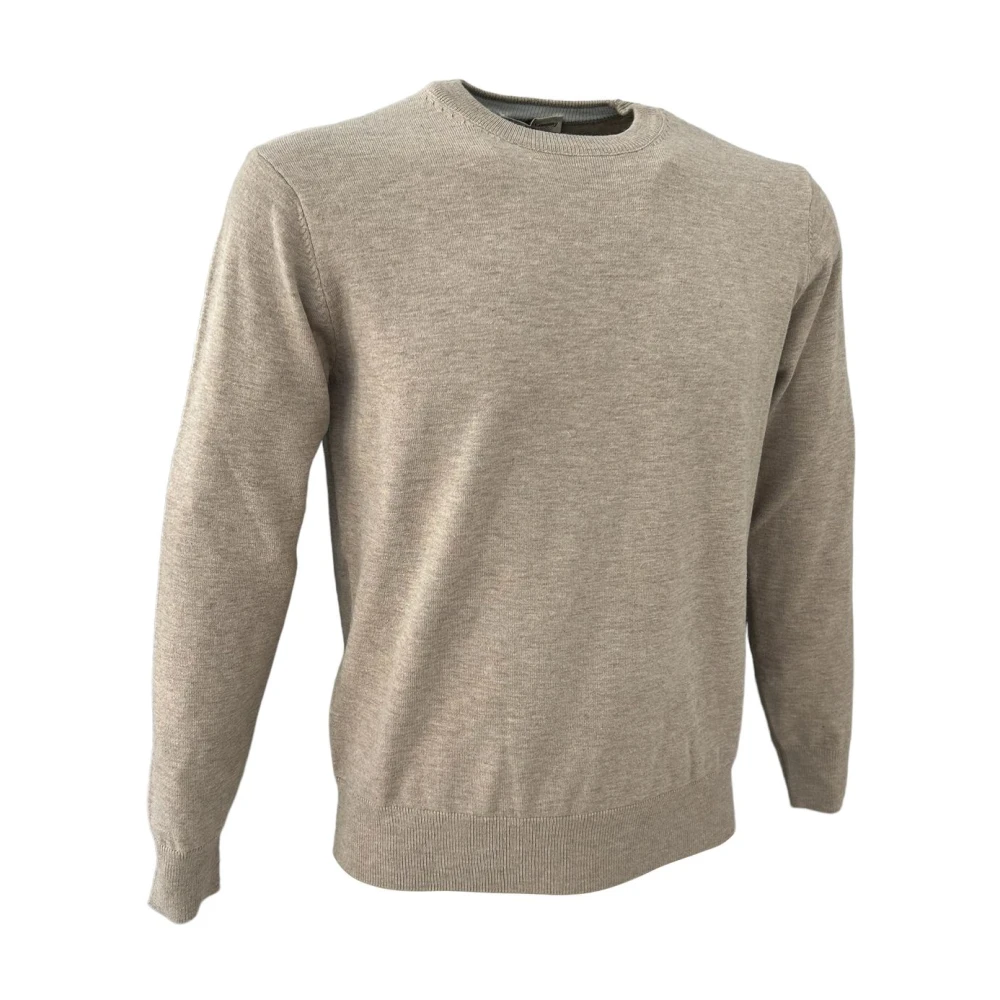 Cashmere Company Ronde Hals Trui Beige Heren